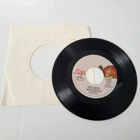 John Cougar Jack & Diane Record Can You Take It RIVA 1982 Vinyl 7” 45rpm Sleeve - Picture 2 of 2